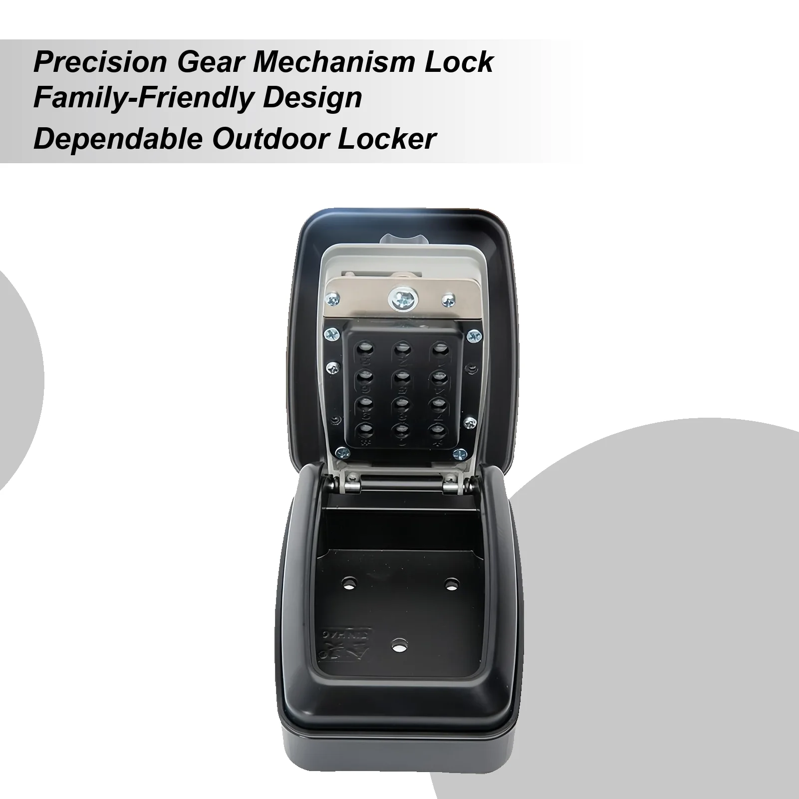 

Key Box With Code Combination Key Safe Lock Box For Outdoors Homeowner Heavy Duty Anti-Theft Case With Cover For Apartment