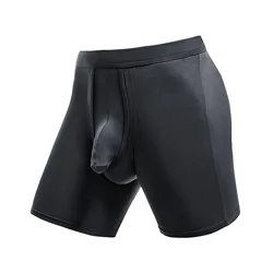 Men's Elephant Nose boxer U Convex  Pouch Breathable Underpants Thin Transparent Boxers short Slips Cueca Masculina Homme