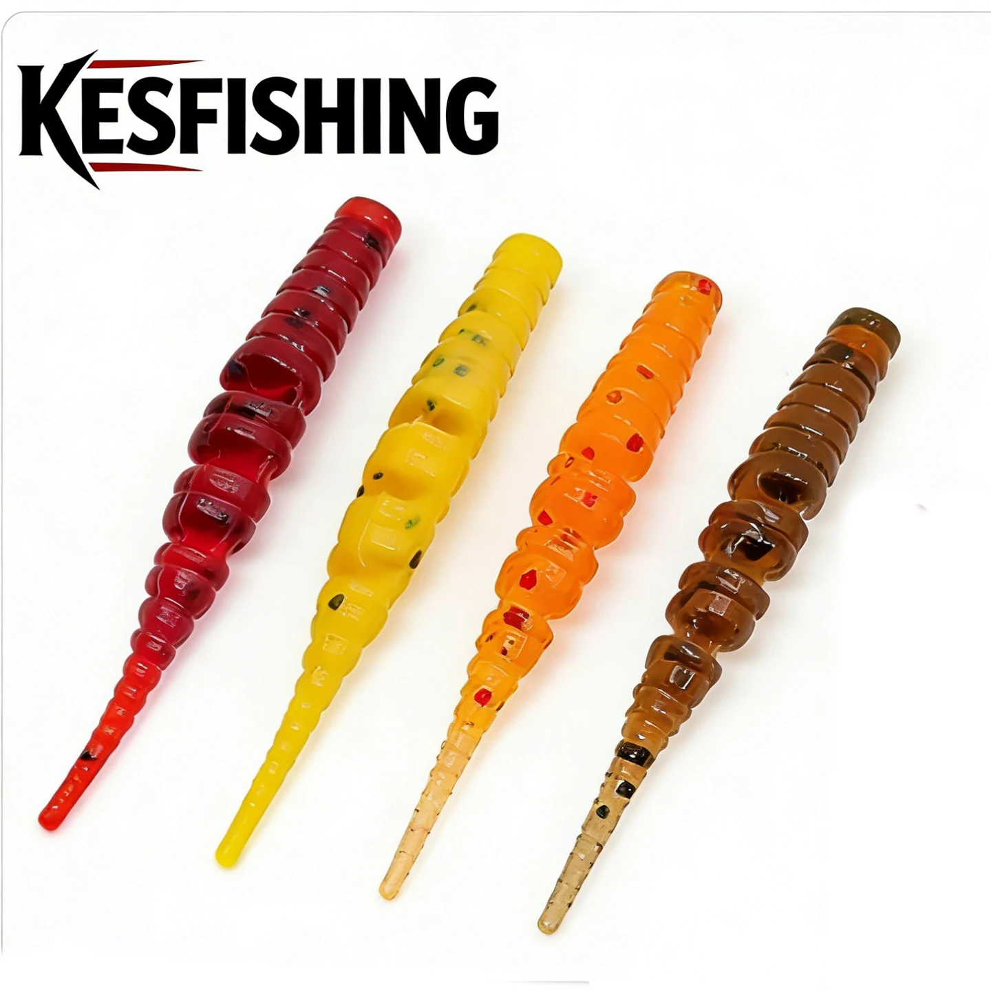 KESFISHING Soft Lures Polaris 42mm Pesca Bass Trout Winter Ice Fishing Injection Salts and Scents Soft Baits