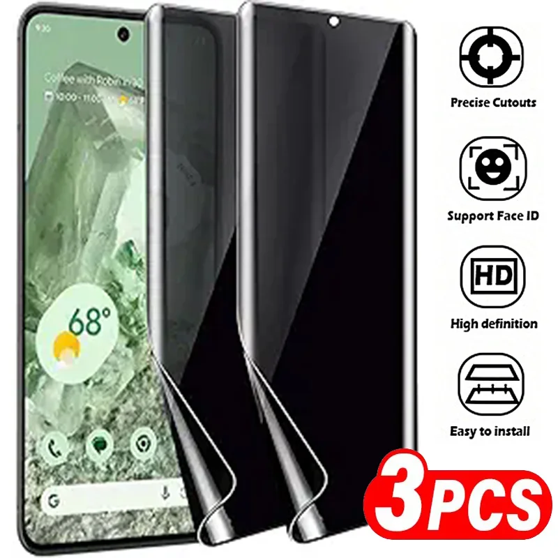 3 Stücke Anti Spy Privatsphäre Hydrogel Für Google Pixel 6 6a 7 7a 8 8a Für Pixel 6Pro 7Pro 8Pro Screen Protector Flim