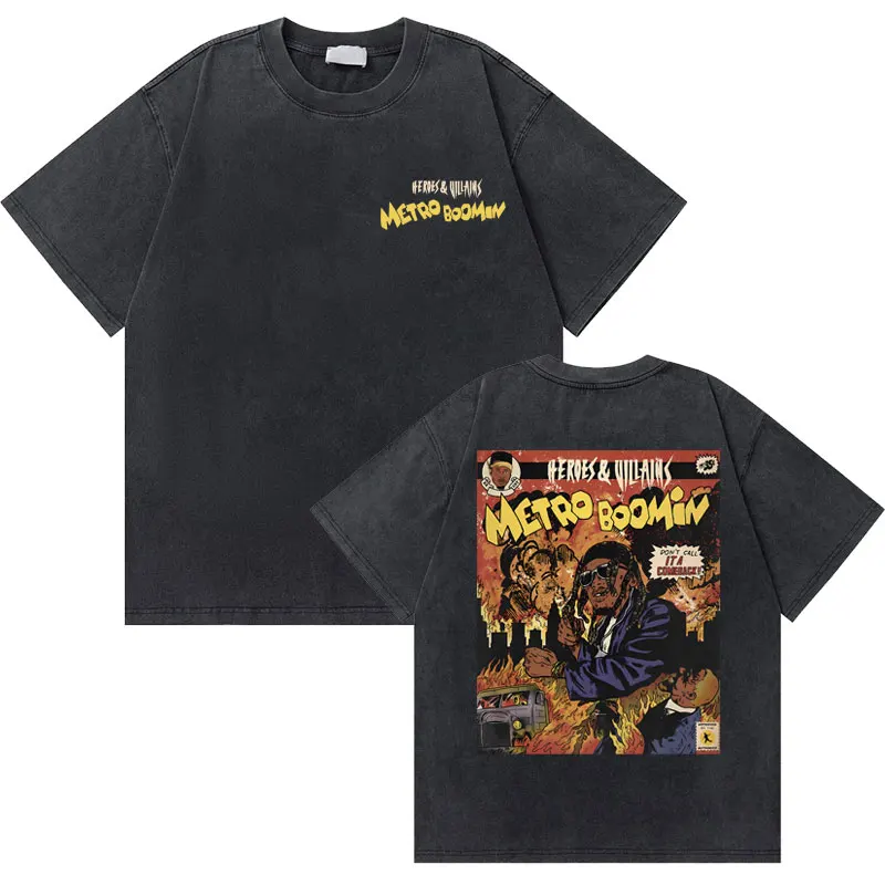 Rapper Metro Boomin Heroes & Villains Graphic T-shirt Men Fashion