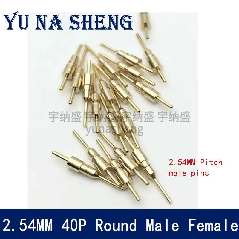 5PCS 2.54mm Pitch 1 * 40 Pin 2 X 40P Round Male Female Single / Double Row Pin Header socket Strip PCB Connector For arduino