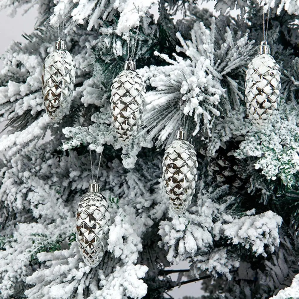 5 Stück Weihnachten Kunststoff Tannenzapfen Weihnachten bunte Glitzer Tannenzapfen Anhänger Weihnachts baum hängen Dekoration Home Dekoration