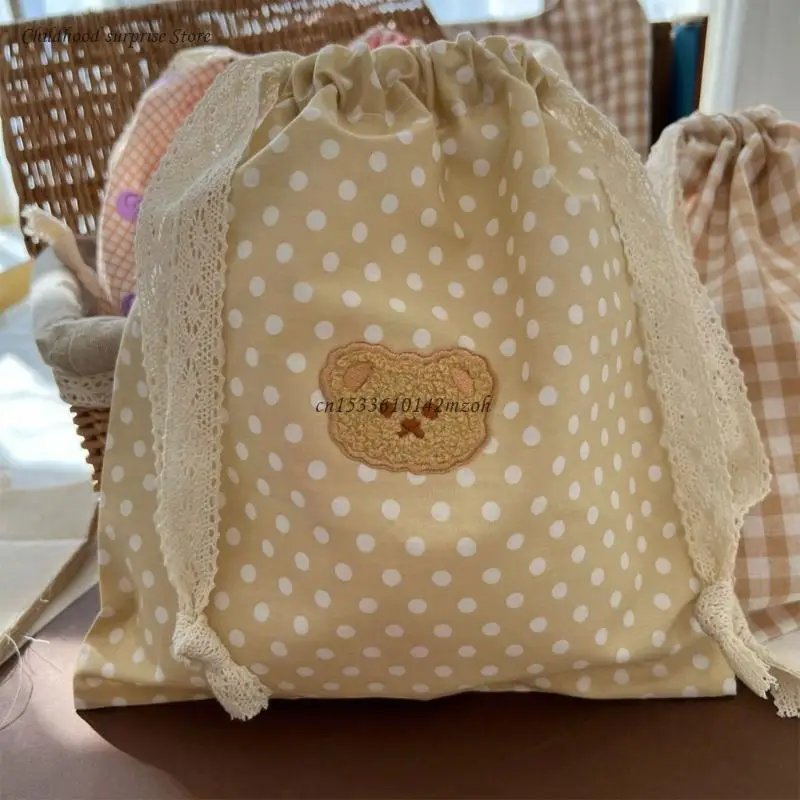 Bear Nappy Bag Reusable Diaper Bag Drawstring Nappy Bag for Infant Washable Baby Diaper Storage Mommy Dropship