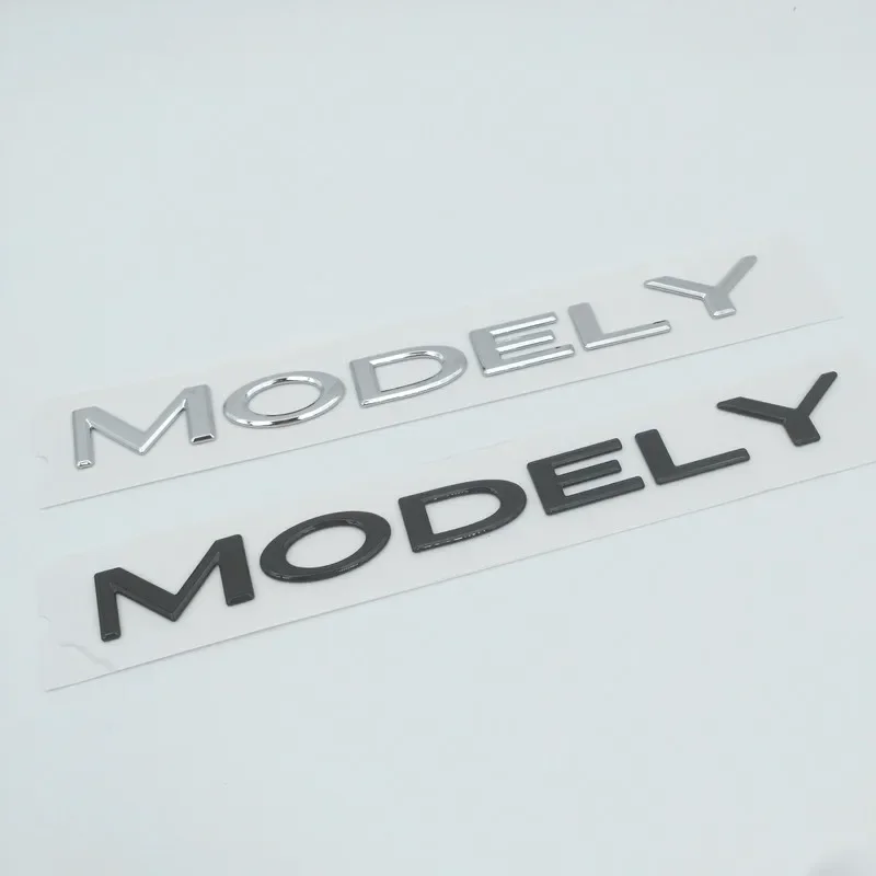 

1pcs 3D ABS new for Model Y car Letter Emblem Rear Tail Bumper Trunk Sticker Badge Decal styling auto Accessories