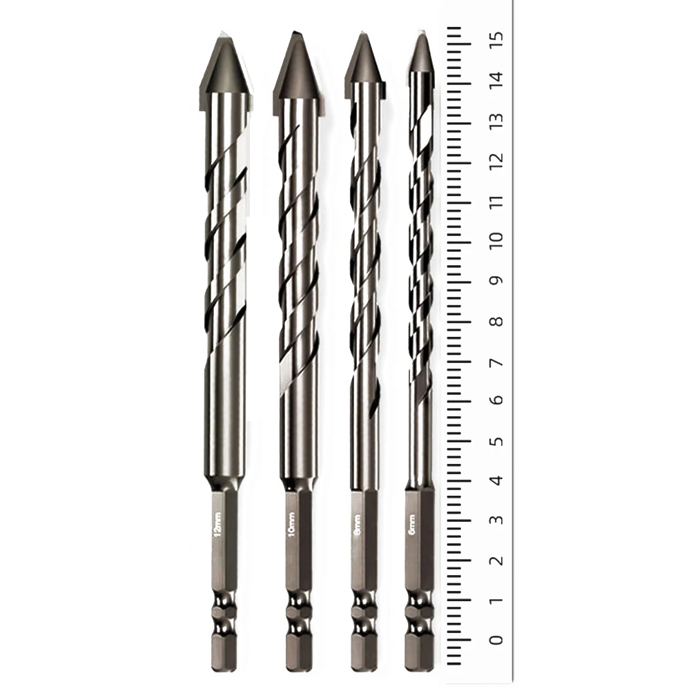 Broca de longitud para azulejos de vidrio excéntricos, broca excéntrica extendida, mango de broca de aleación Mm, Metal de alta resistencia