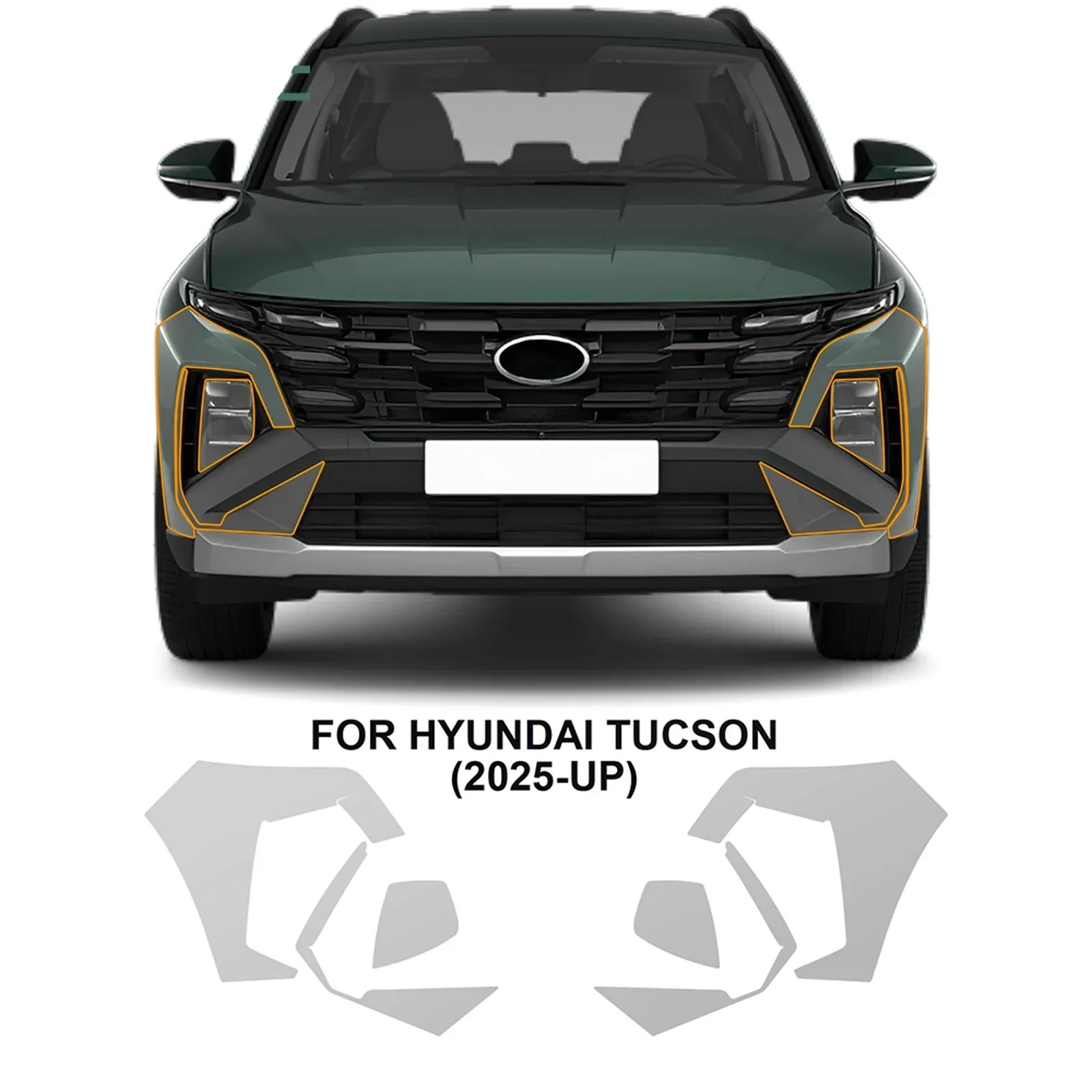 

For Hyundai Tucson N Line 2025 TPU Car Body Bumper Door Precut Sticker Paint Protection Film PPF Anti-Scratch Clear Bra Decal
