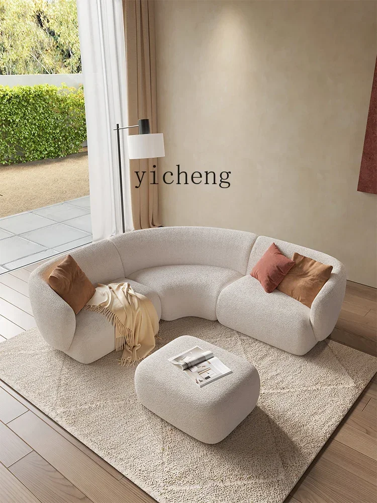 

YZ curved special-shaped corner sofa resting area reception area negotiation beauty salon hotel