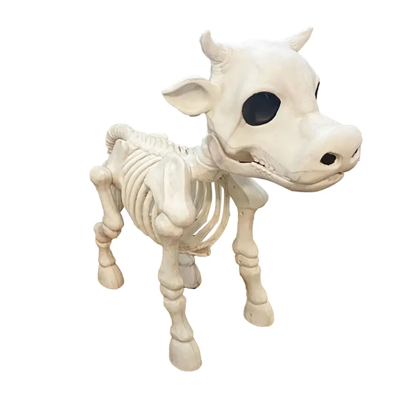 Cow Skeleton Halloween Decoration Skeleton Cow Statue Halloween Cow Skeleton Decor Cow Decorations Outdoor