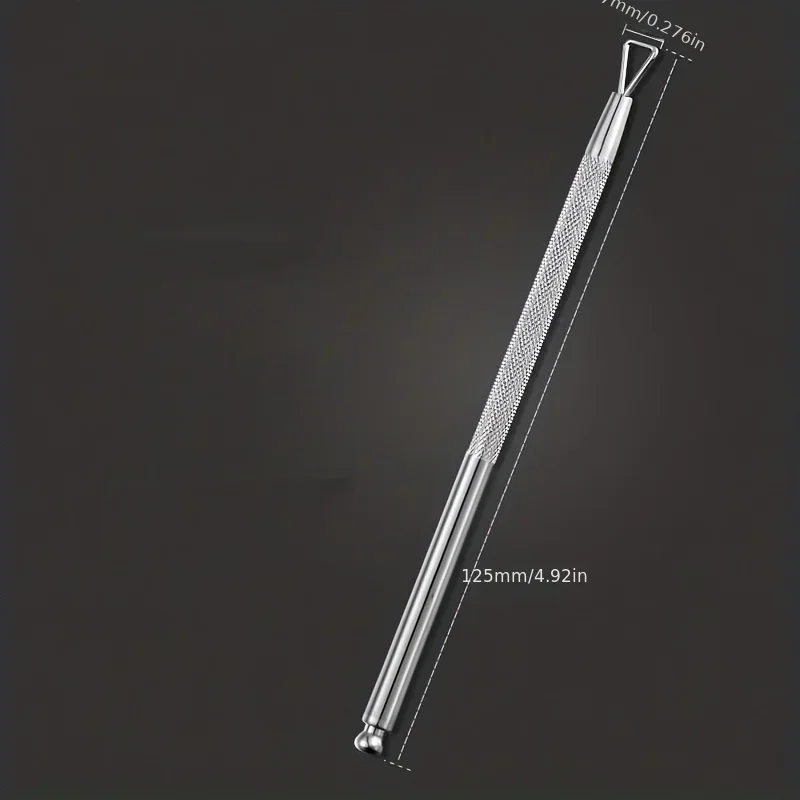Edelstahl Nagels chäler Nail Art Lack UV Gel Entferner Dreieck Stick Rod Pusher Nail Art Tool für Maniküre und Pediküre