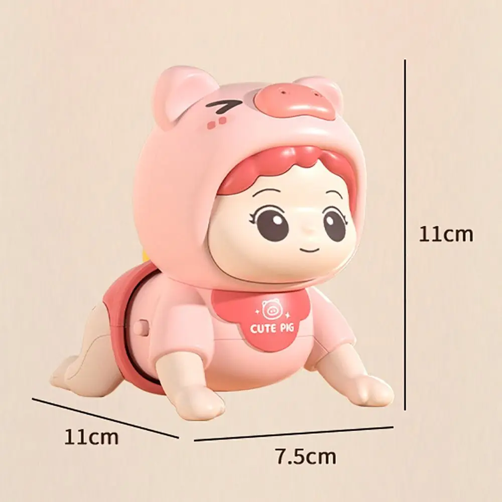 Jouets d'apprentissage pour bébé rampant rose bleu, 26 chansons, jouet d'apprentissage en toute sécurité pour escalar, jouet d'entraînement pour ramper intéressant en forme de dessin animé