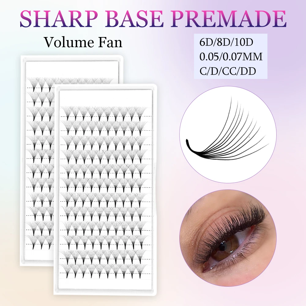 

Premade Volume Fans Pointy Based Eyelash Extension Natural False Eyelashes Individual Lashes Makeup Rremade Fan Lash Extensions