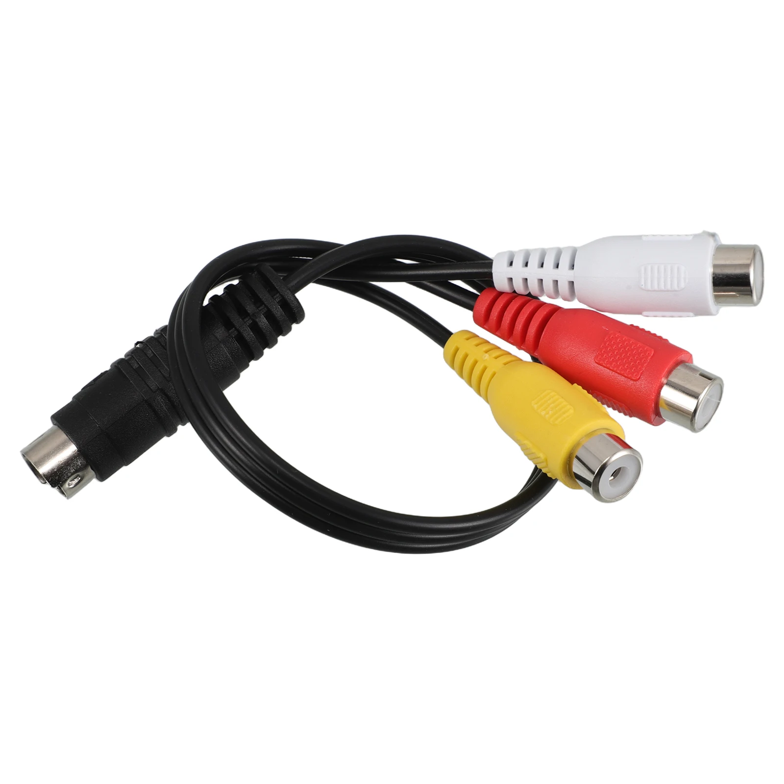 

4 Pin S-Video to 3 Video Adapter Cable High Definition Transmission for Projector Versatile Use Longlasting Design