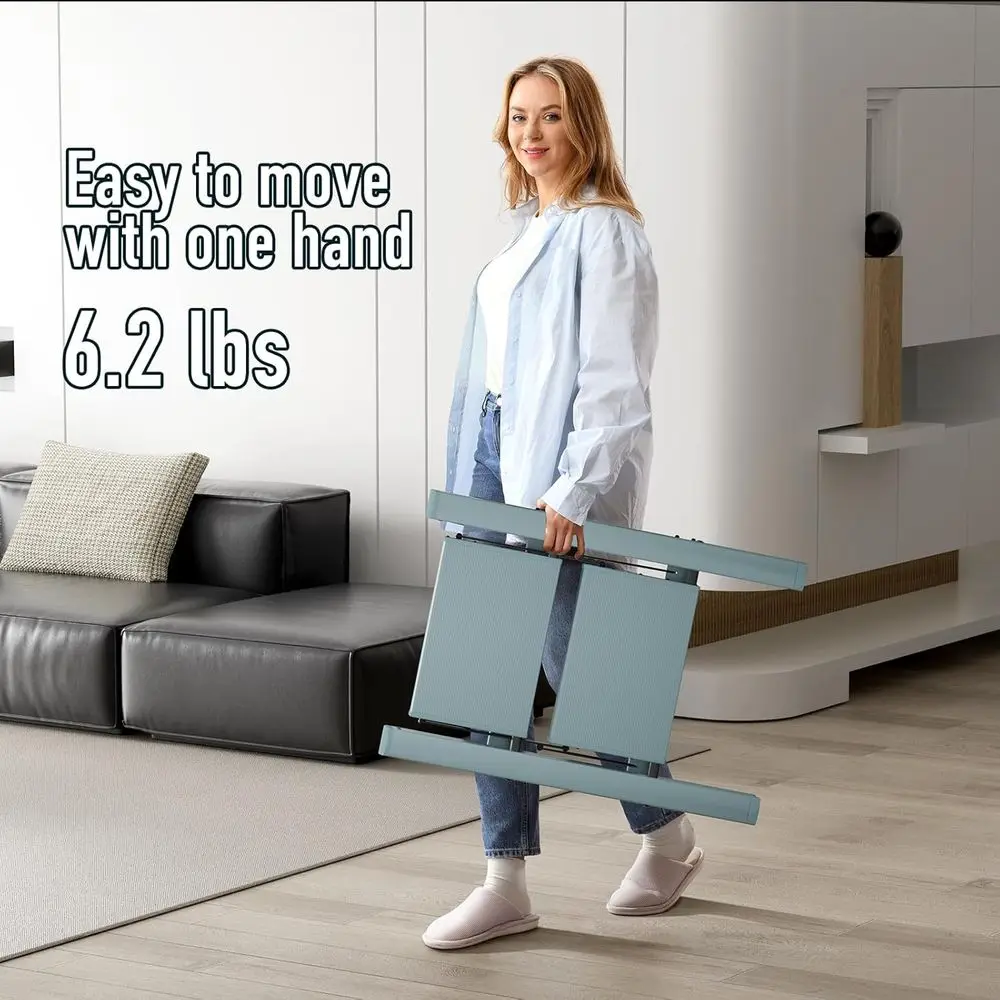 مقعد ألومنيوم قابل للطي للبالغين، دواسات واسعة مضادة للانزلاق، سعة 330 رطلاً، مثالية للمنزل والمكتب والمطبخ والمكتبة (B) #5