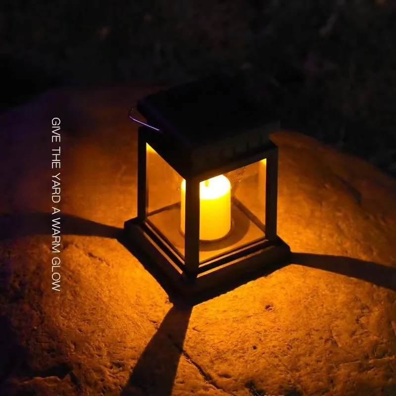 1 قطعة ديكور الحديقة أضواء الشمسية في الهواء الطلق الرجعية قصر فانوس أضواء معلقة شمعة مصابيح إضاءة المناظر الطبيعية أضواء الكلمة