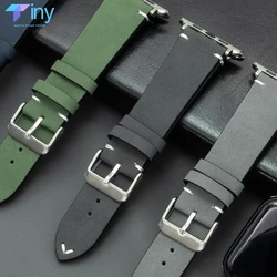 Leather Strap for Apple Watch Band Ultra 2 49mm Series 10 46mm 42mm 45mm 44mm 42mm 40mm 41mm Watchband for Iwatch 9 8 7 6 SE 5 4