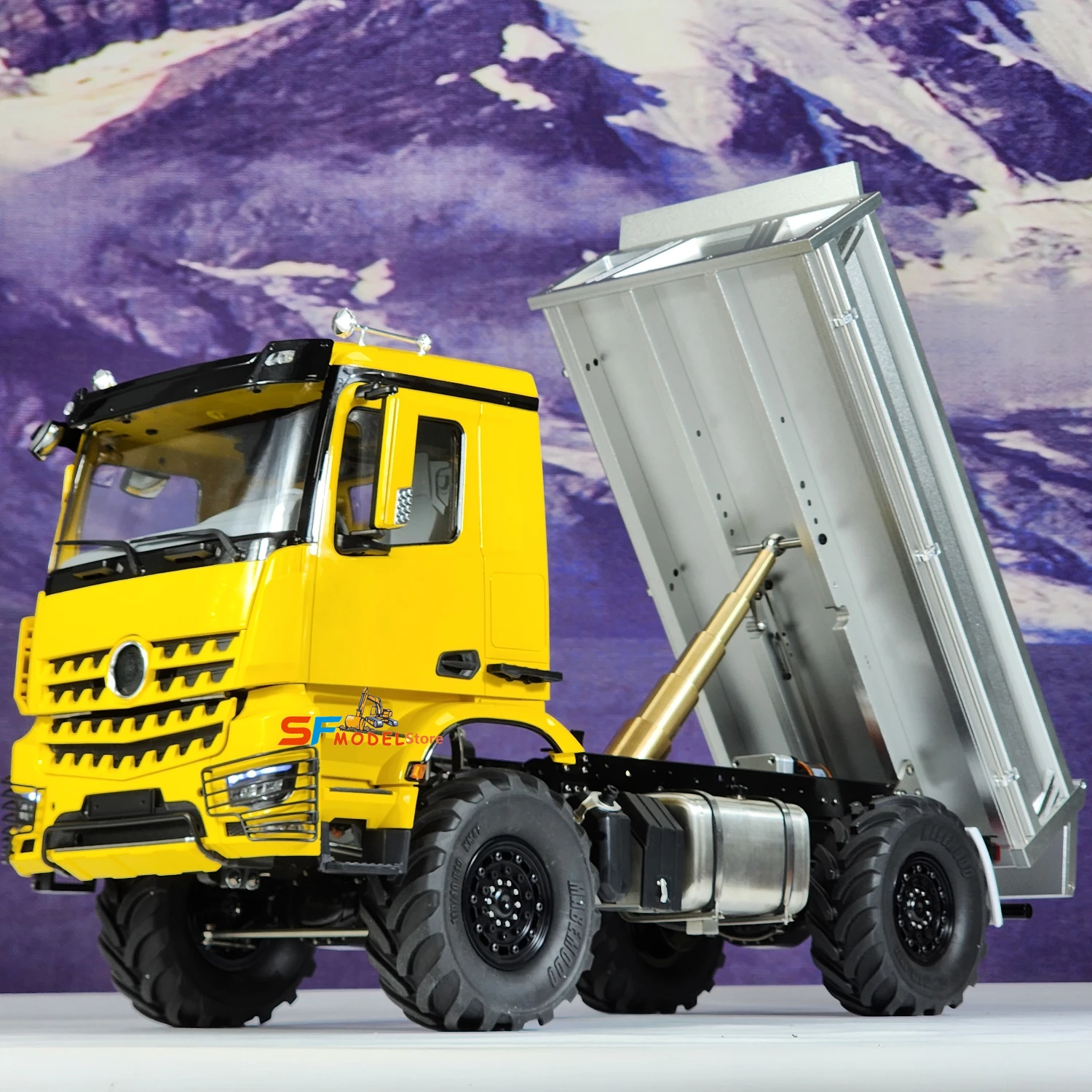 4x4 Hydraulic RC Truck 1/14 Remote Control Dump Truck Model 3363 Remote Control Car with Light and Sound System Boy Toy Gift