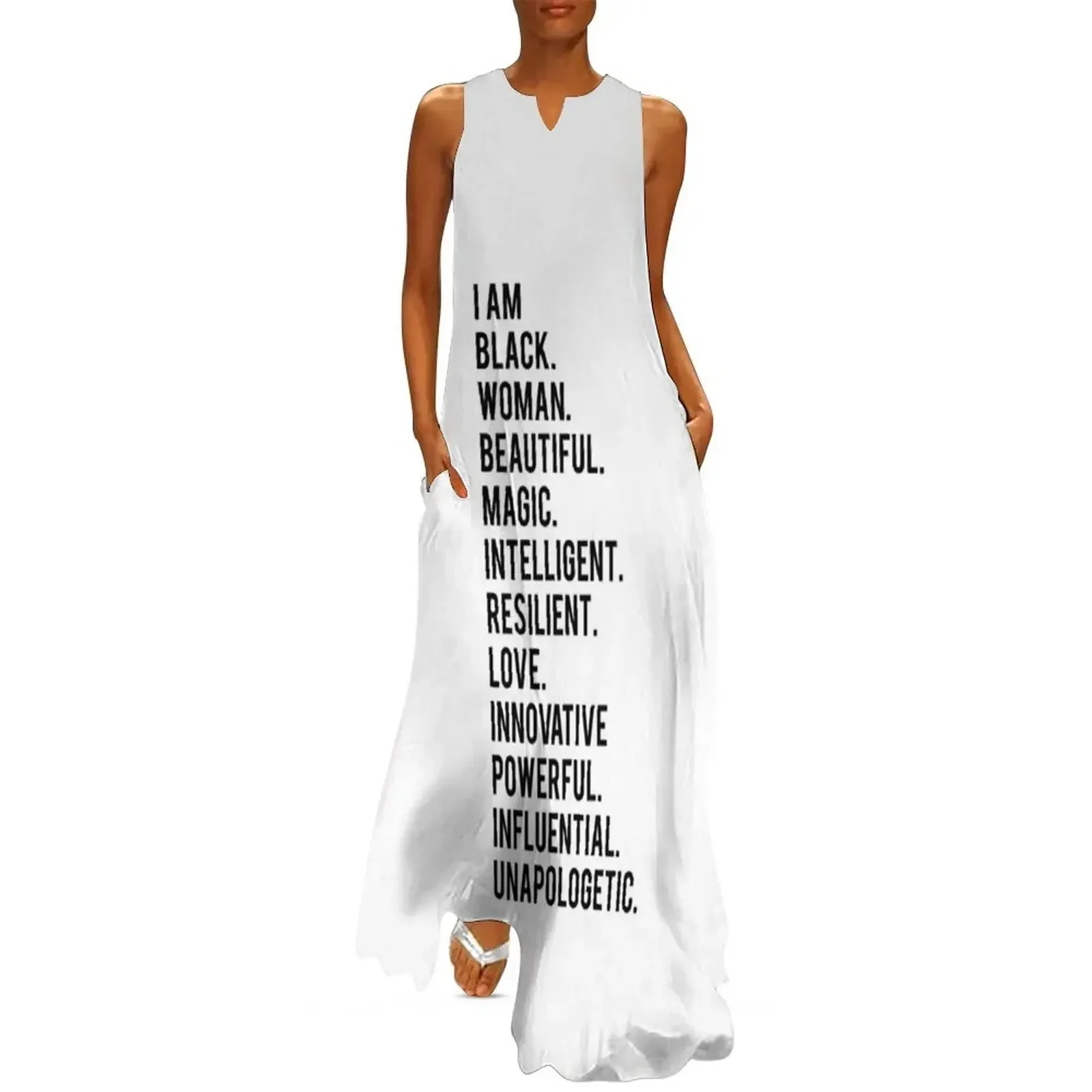 

I Am Black Woman | African American | Black Lives Long Dress women's evening dresses ceremony dresses summer women's suit Dress