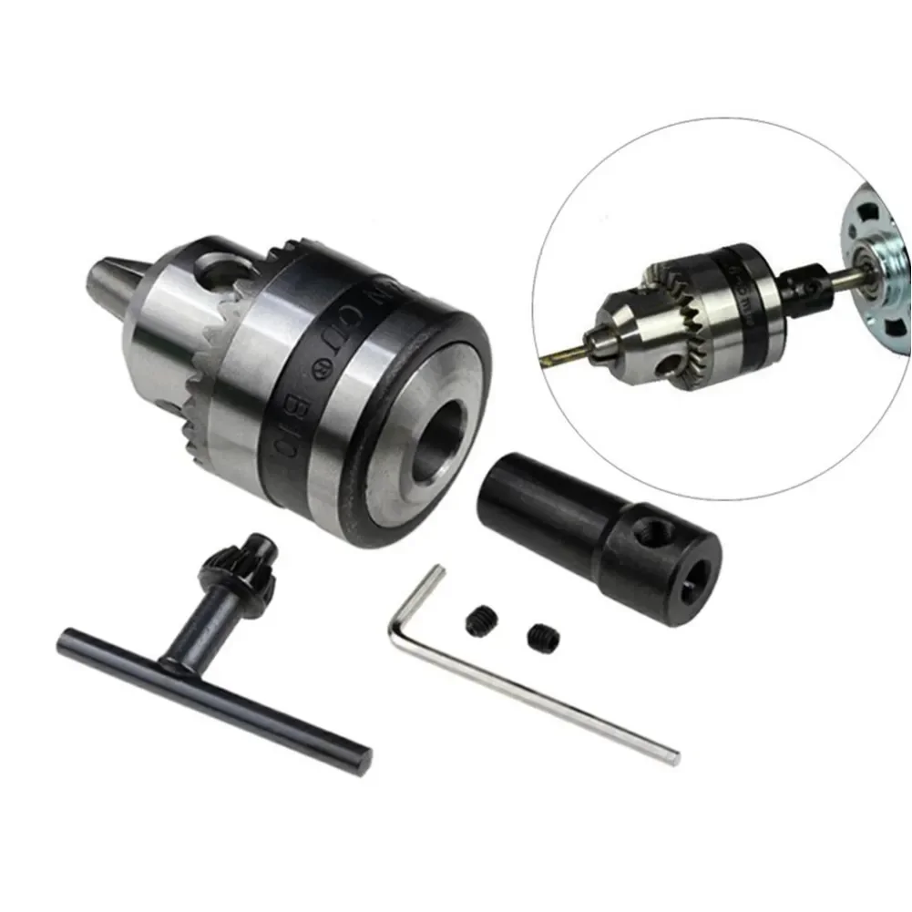 1.5-10mm Electric Drill Chuck Motor Conversion Drill Chuck Key 5/6/8/10/12 Mm Shaft B12 Taper Chuck Connecting Rod Driver Tool