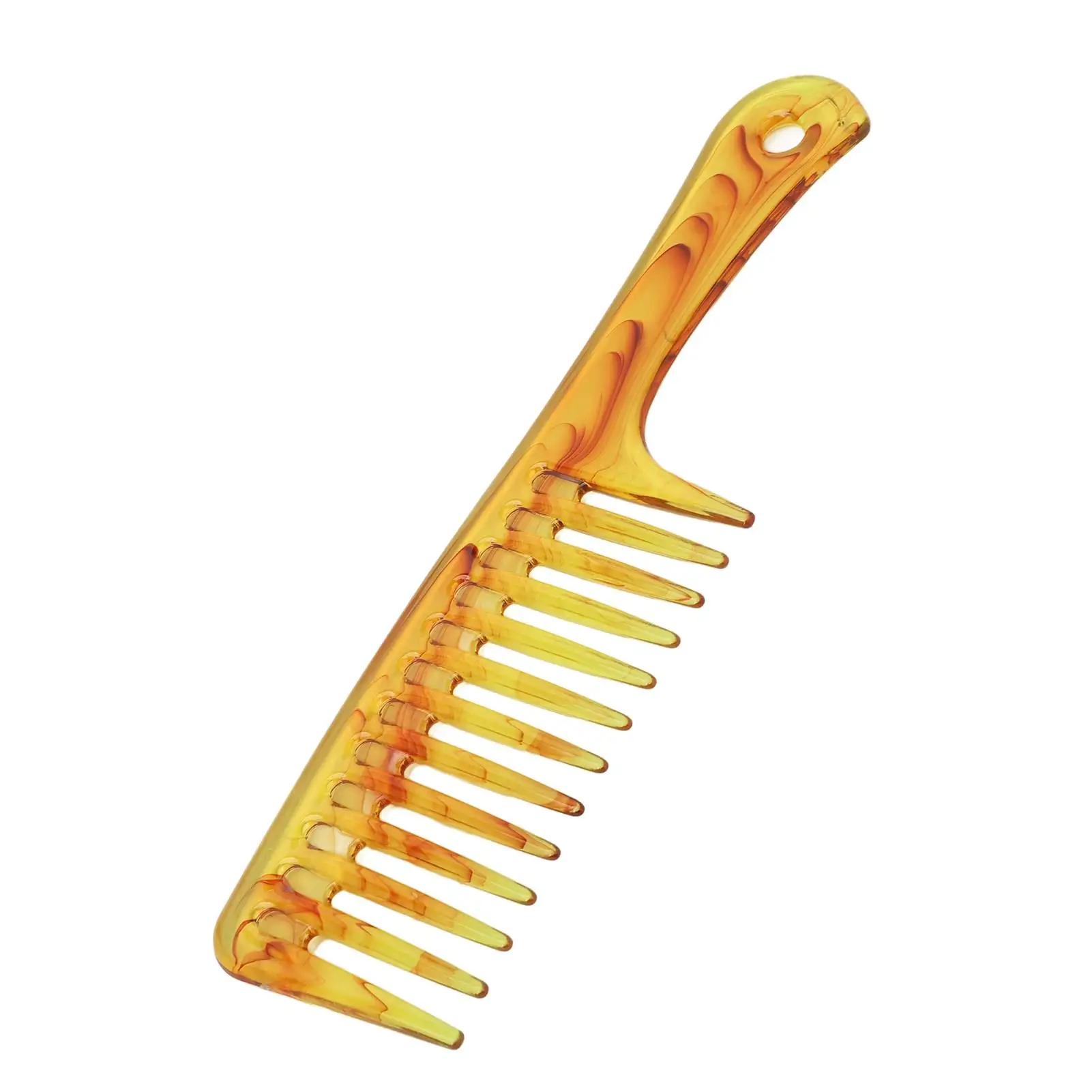 Pente de dente largo para cabelos cacheados, reduzir a perda de cabelo, fácil de usar, design elegante, anti estático