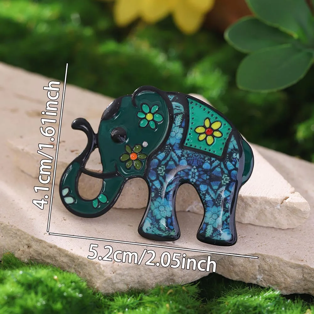 Cring Coco Cute Elephant Enamel Brooch Women's Jewelry Retro Unique Cartoon Animal Brooch Fashion Women's Party 2024 New Edition