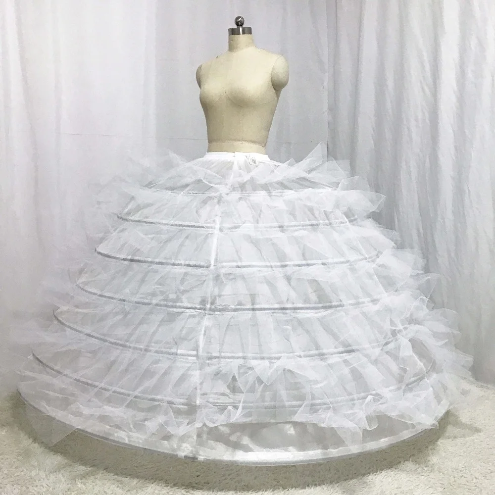 Jupon de Mariage de Styliste à Six Couches de Tulle Dur, pour Grande Robe Bouffante