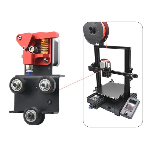 Kit de placa de soporte de extrusora de doble engranaje de accionamiento directo mejorado para Ender-3 Ender 3 Pro CR 10, adaptador de extrusora CR 10S piezas de impresora 3D