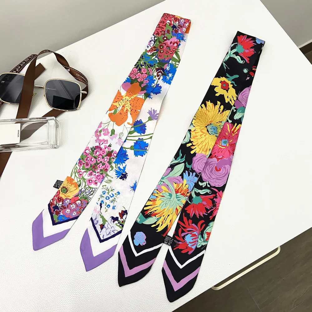 

Корейский стиль, четыре сезона, ромашка, женский маленький шарф, подарок, подарочная упаковка, сумка с ручкой, лента, саржевая повязка на голову, галстук, оптовая продажа