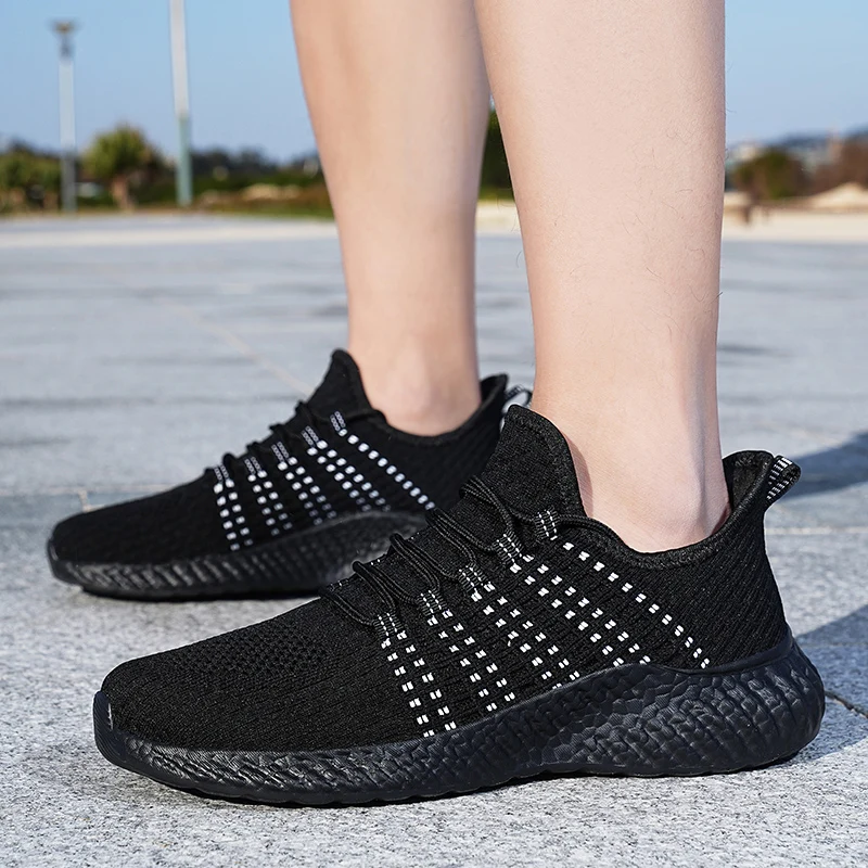 

Men Sneakers Breathable Running Shoes Lightweight Casual Mesh Sport Shoes Lace-up Comfortable Sneakers Man Summer Big Size Shoes