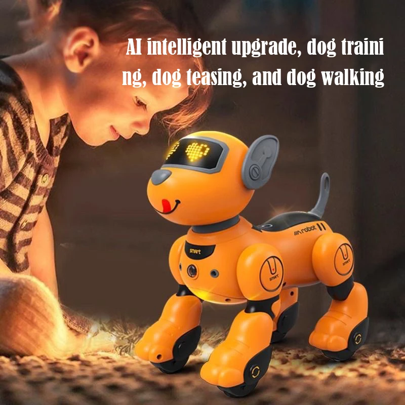 RC Toy 2.4G Remote Control Intelligent Robot Dog Training Teasing Walking Touch Interaction Etc Stunts Electronic Pets for Gifts