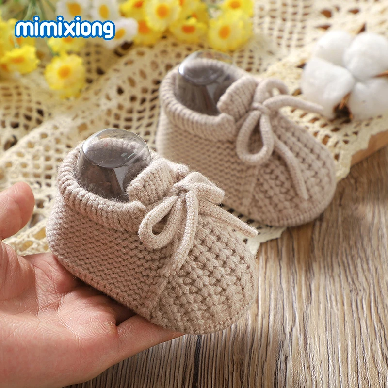 أحذية مشي صلبة للأطفال حديثي الولادة بنعل ناعم للأولاد والبنات مشاية أولى مضادة للانزلاق للأطفال الرضع في الأماكن المغلقة والخارجية منسوجة يدويًا #5