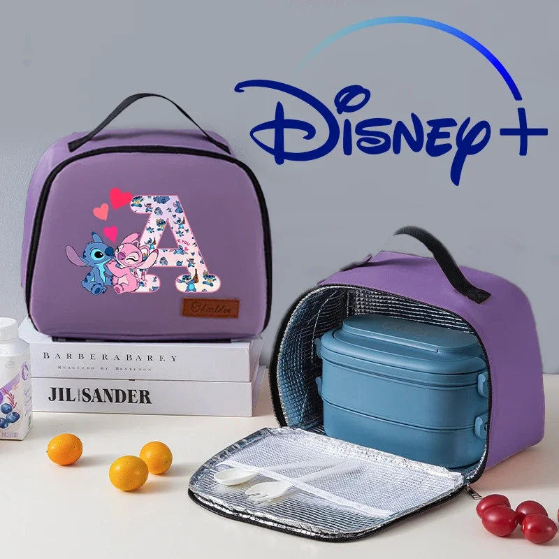 Lilo & Stitch Disney Girl Lunch Bag Portable Children Meal Bag Trip Lunch Picnic Dinner Cooler Warm Food Meal Bag Birthday Gift