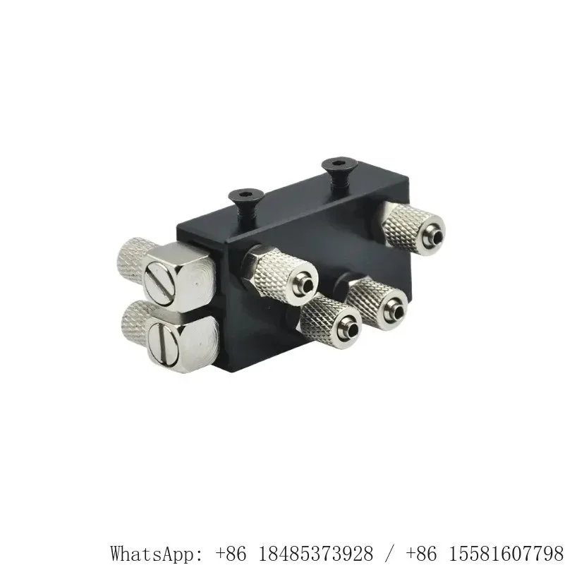 One-in Two-out hydraulic oil distributor Integral three-channel for 1/14  Metal Excavator Arm Part