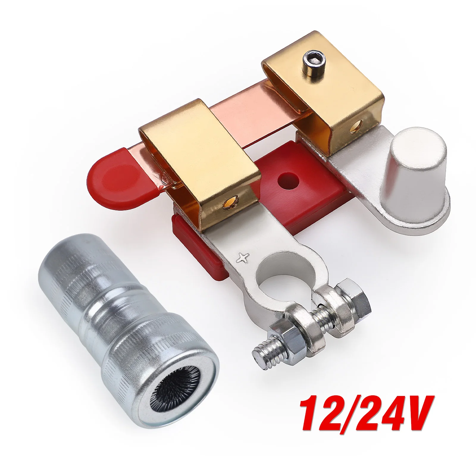 

12V 24V Side Post Adjustable Knife Blade Master Kill Switch 250A Battery Negative Disconnect for Car Truck Marine RV Vehicle