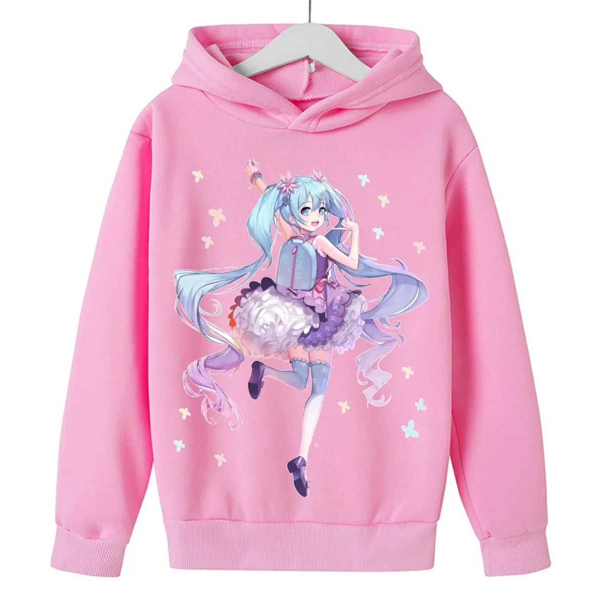 New 2024 Stitch Hoodie Kids 3-15 Years Clothes Stitch Hoodie Suitable Baby Girl Long Sleeve Antumn Stitch Pullover Sweater