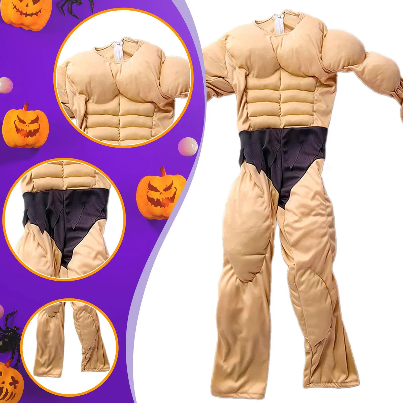 Costume da tuta muscolare Costume di Halloween per cosplay Vesti giochi di ruolo