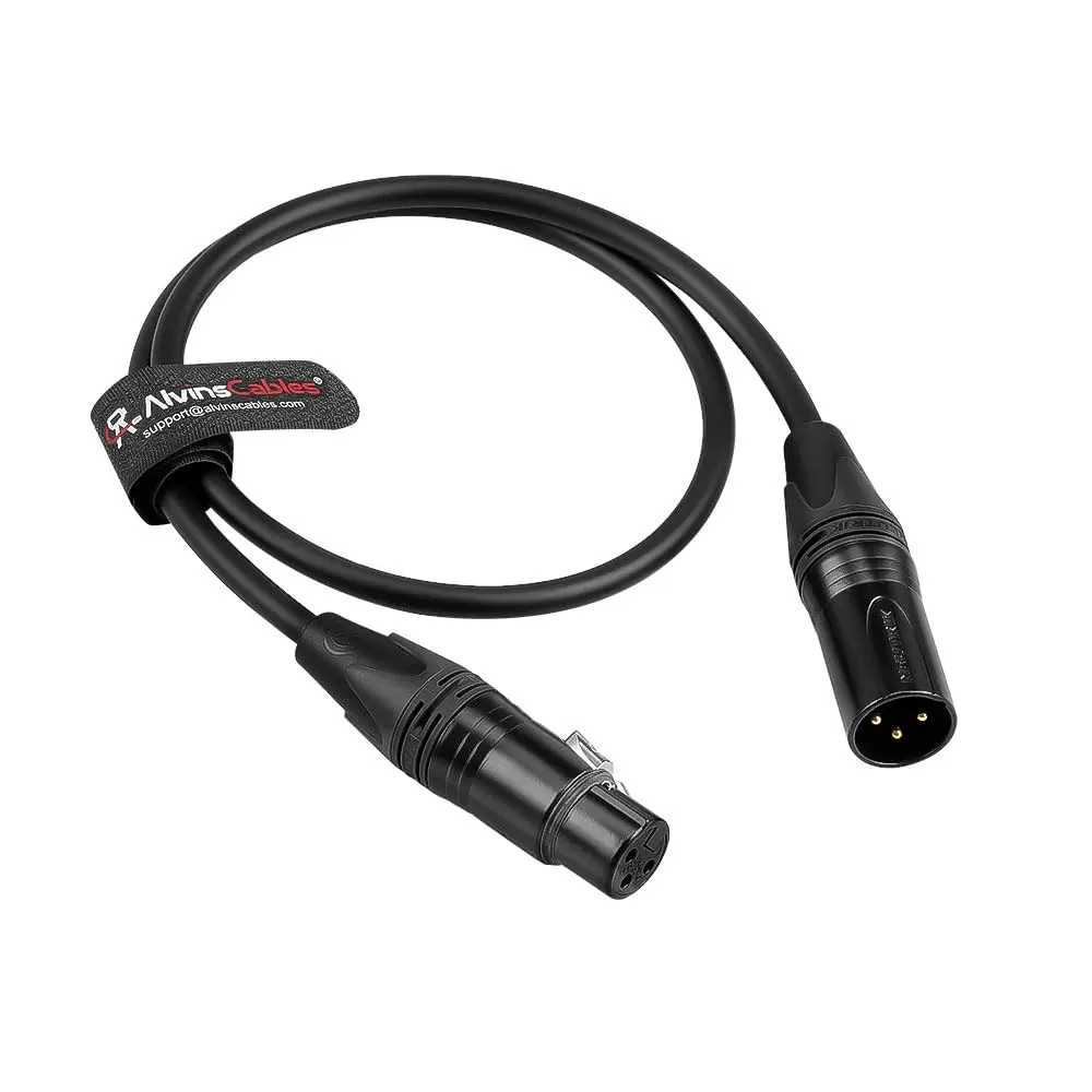 

Alvin’s Cables XLR 3 Pin Male to Female Audio Cable, Neutrik XLR Connectors Balanced Microphone Cable for Shure Preamps 1m 3.3ft