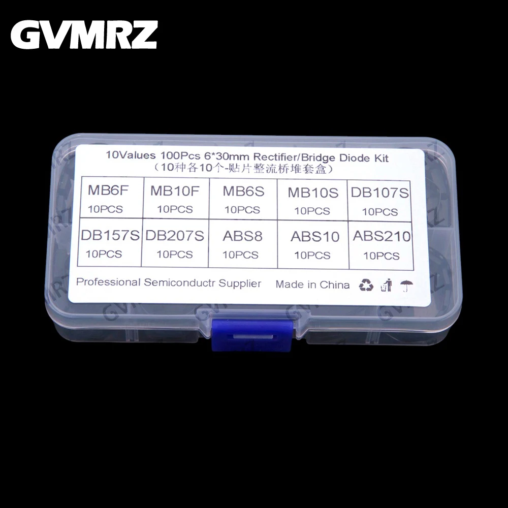 10Values 100PCS Each 10PC ​​surface mount rectifier bridge stack box MB6F MB10F 10S 6S DB107S 157S 207S ABS10