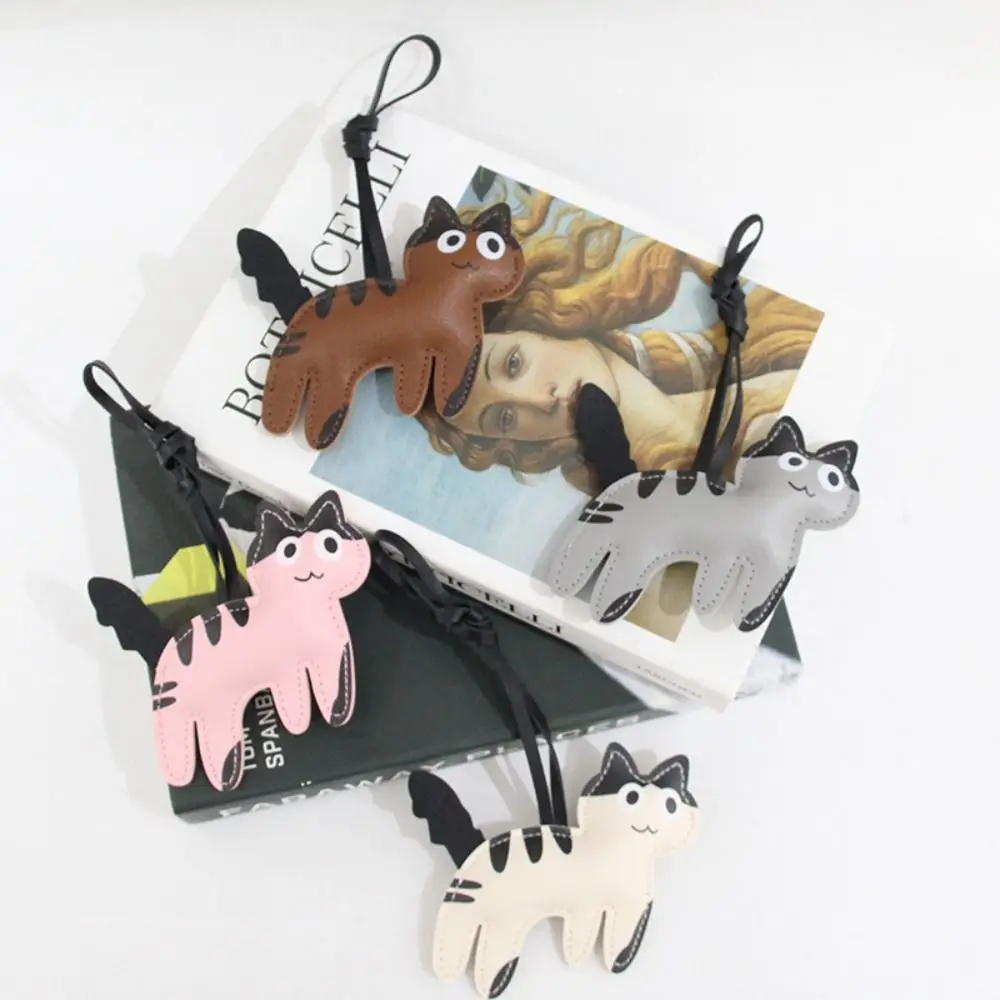 لطيف بولي Leather الجلود بولي Leather الجلود القط شماعات الكلب لطيف جرو سلسلة مفاتيح من الكرتون سيارة كيرينغ الحيوان حقيبة قلادة حقيبة حلية