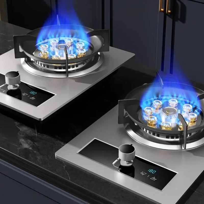 Cocina de gas portátil inteligente LPG, cocinas de gas portátiles, temporizador superior de acero inoxidable, estufa de gas de un solo quemador para Cocina, superventas