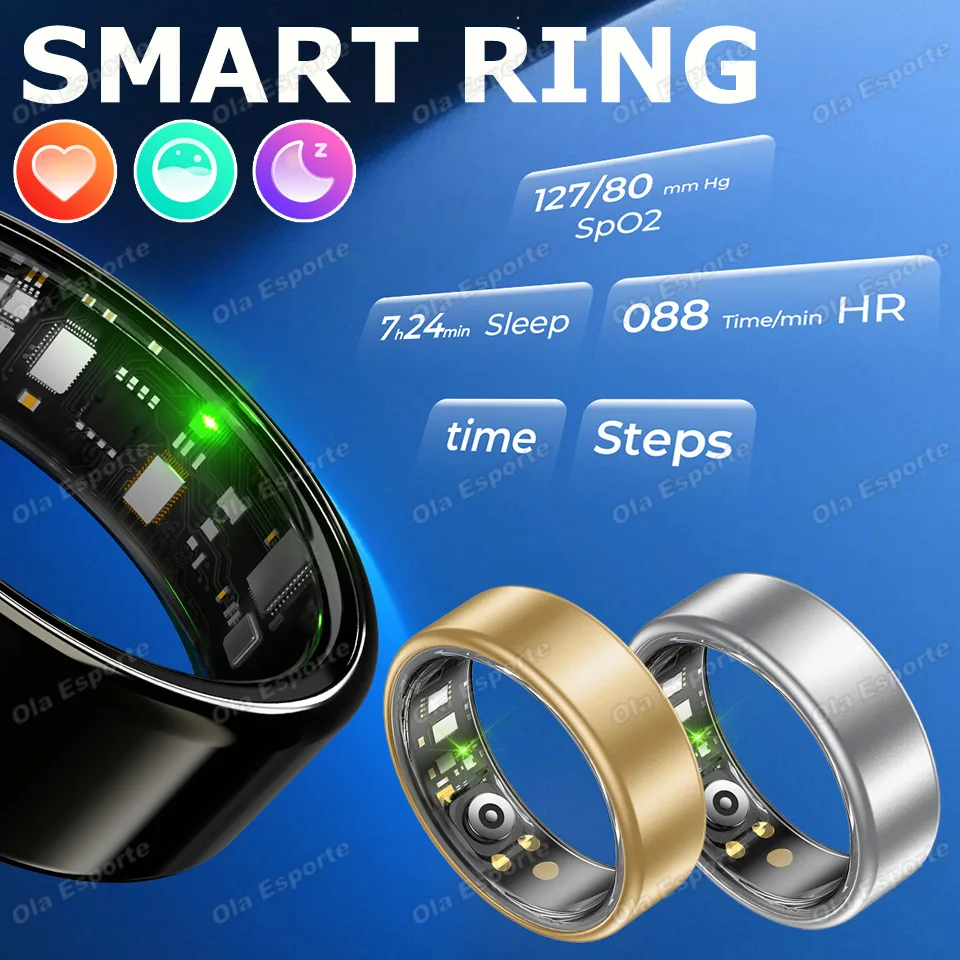 New Smart Rings Heart Rate Women’s Health Blood Pressure/Oxygen Sleep Monitoring Camera Control Waterproof Sports Smartring R12