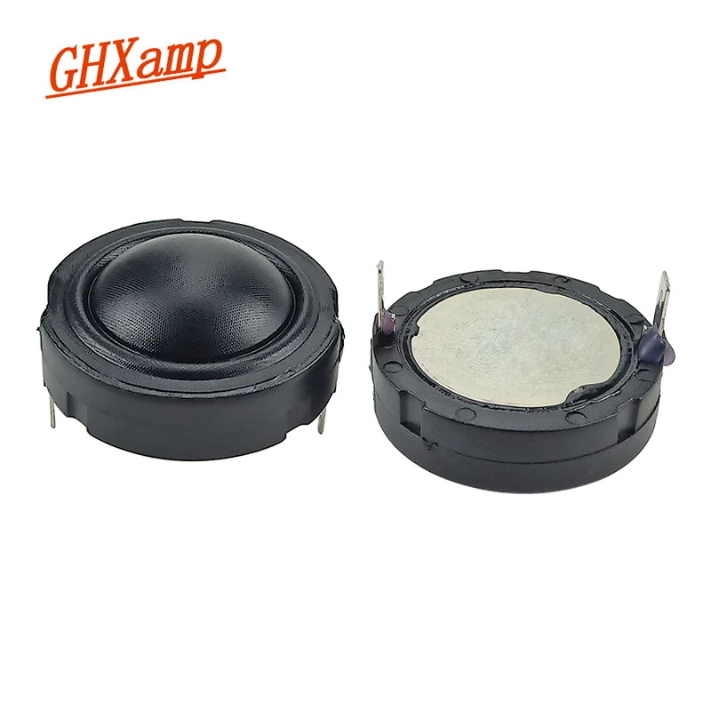 

GHXAMP 1,5-дюймовый (40 мм) 25-жильный твитер 4 Ом 30 Вт Hi-Fi, супер-высокочастотный, с шелковой диафрагмой, неодимовый, для компенсации полного диапазона частот, 2 шт.