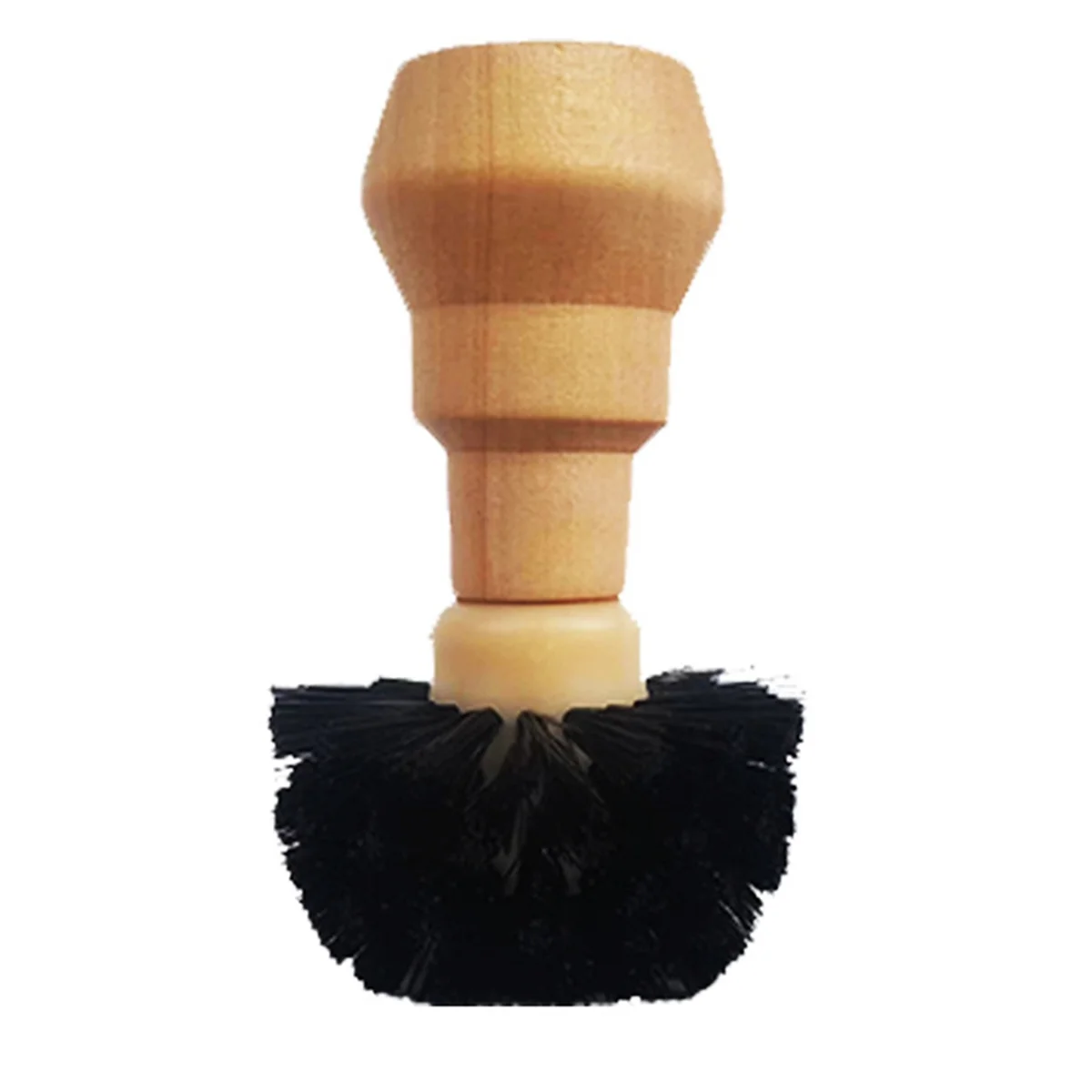 Suitable 51mm/54mm Coffee Machine Portafilter Brush,Wooden Handle Coffee Powder Bowl Cleaning Brush