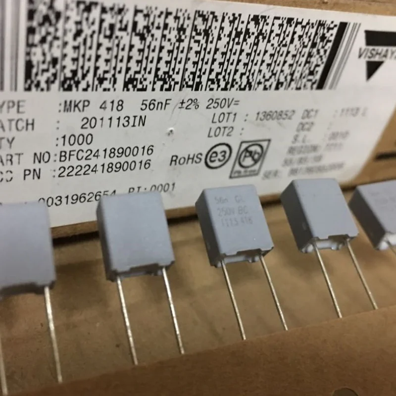 

10PCS MKP418 2% 0.056uf 250V 563 56NF brand new thin film capacitor P5