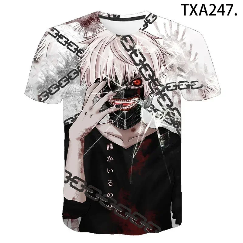 2025 Nuovo Anime Tokyo Ghoul 3D T-Shirt Uomo Donna Cool Tops Moda Estiva Casual Tees T Shirt T-shirt Oversize