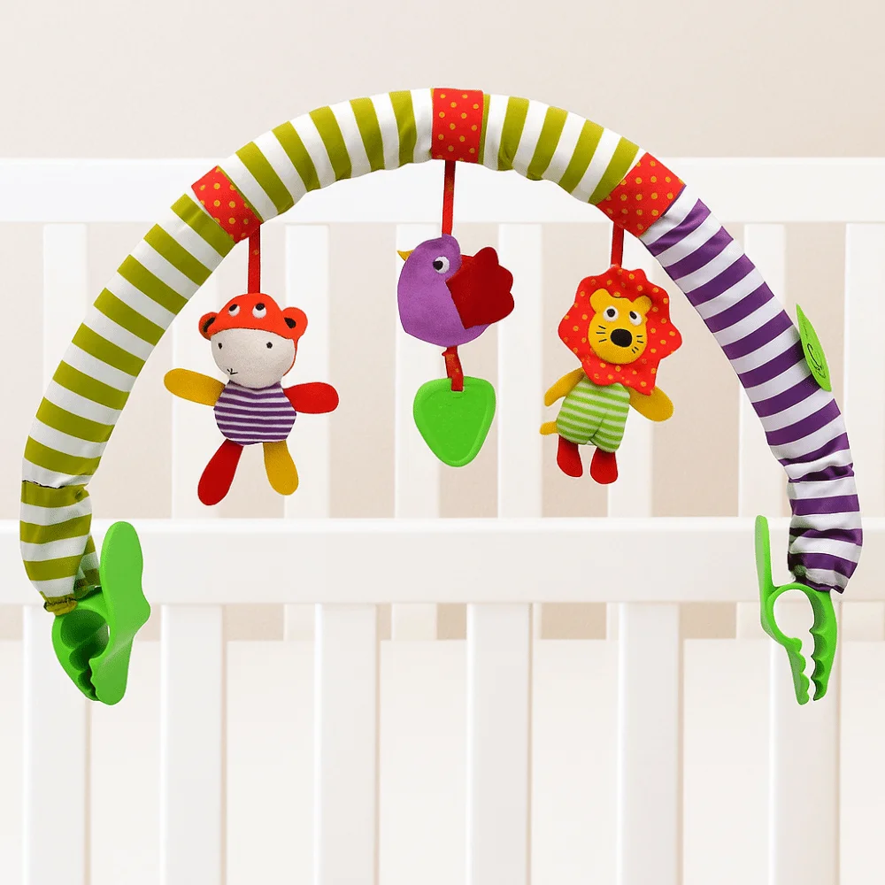 Sonagli per culla in cotone PP Giocattoli musicali Ciondolo per la prima educazione Campana Passeggino Letto Giocattoli appesi Sonagli pendenti sensoriali per bambini morbidi
