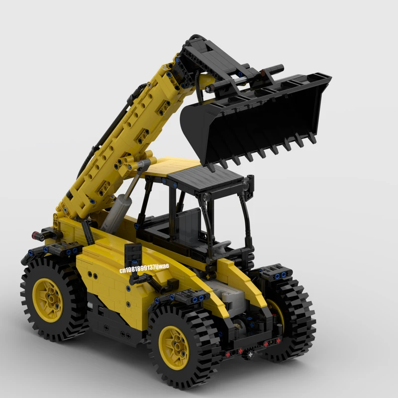 NEW 1401PCS MOC 1:16 RC telescopic handler Wheel loader model bricks DIY creative ideas ChildToy Birthday Gift technology Blocks