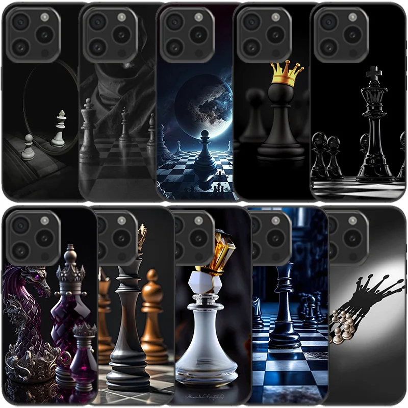 Competitive Chess Game Clear Phone Case For Apple iPhone 12 13 Mini 11 14 15 16 Pro Max Cover XS MAX XR Soft