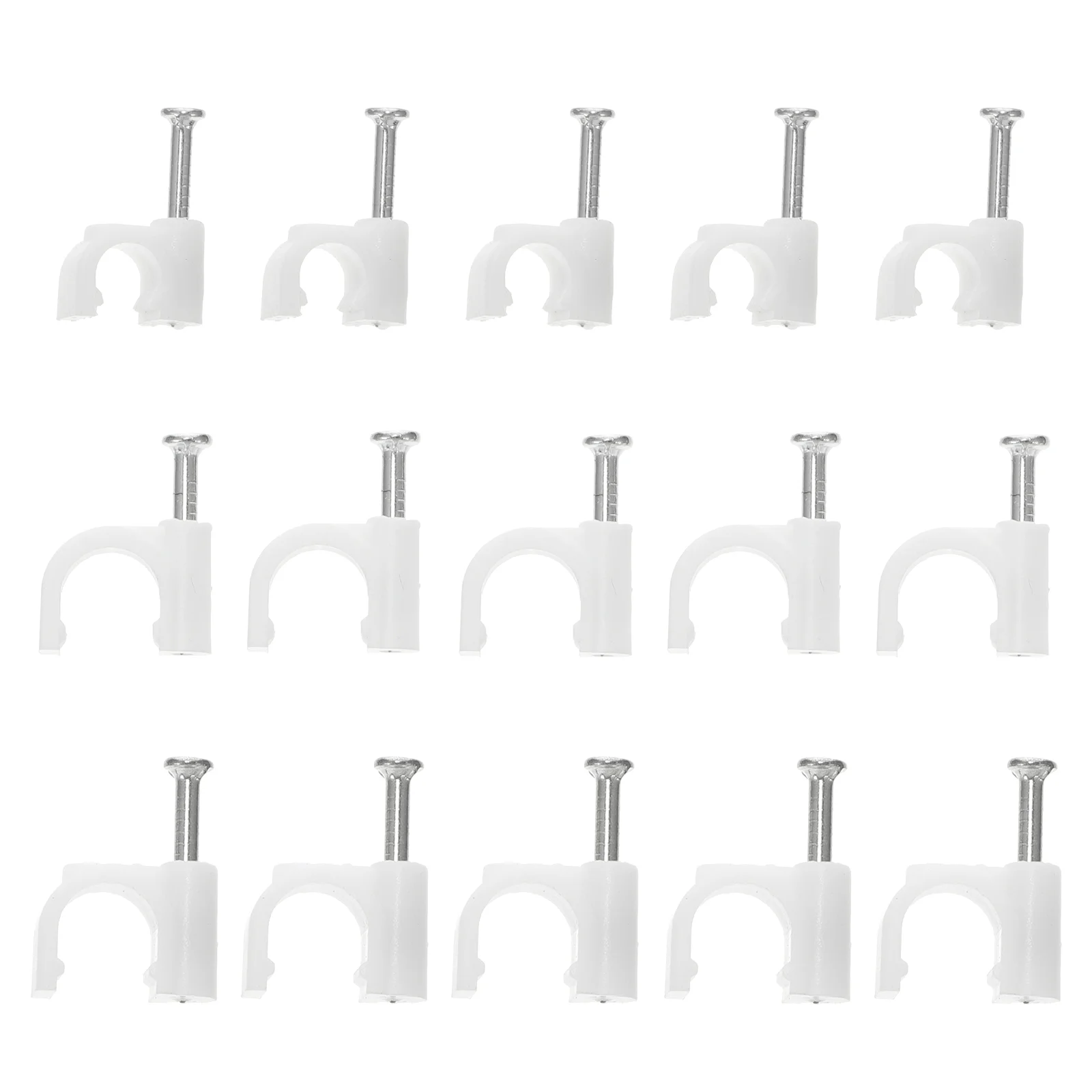 3 Boxes Staple 7mm Cable Clamps 6mm Clips Telephone Multifunction Wire Management White Network for Home