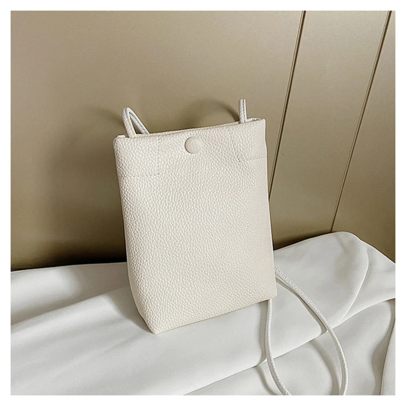 Summer Ladies Crossbody Bag Fashion Simple Mini Bucket Bag Solid Colour Female Phone Handlbag New Ladies Cross Bag